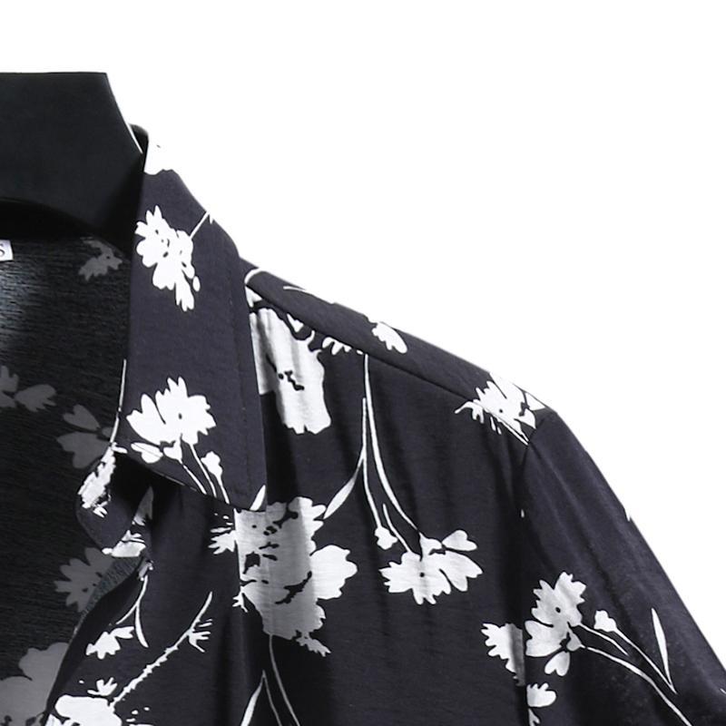 Men's Short-sleeved Casual Floral Shirt