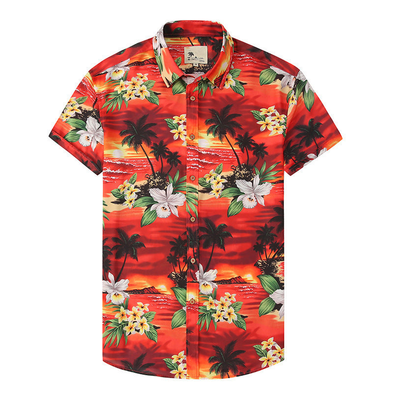 Men's Short-sleeved Summer Seaside Vacation shirt