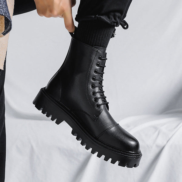 Thick-soled Martin boots for men