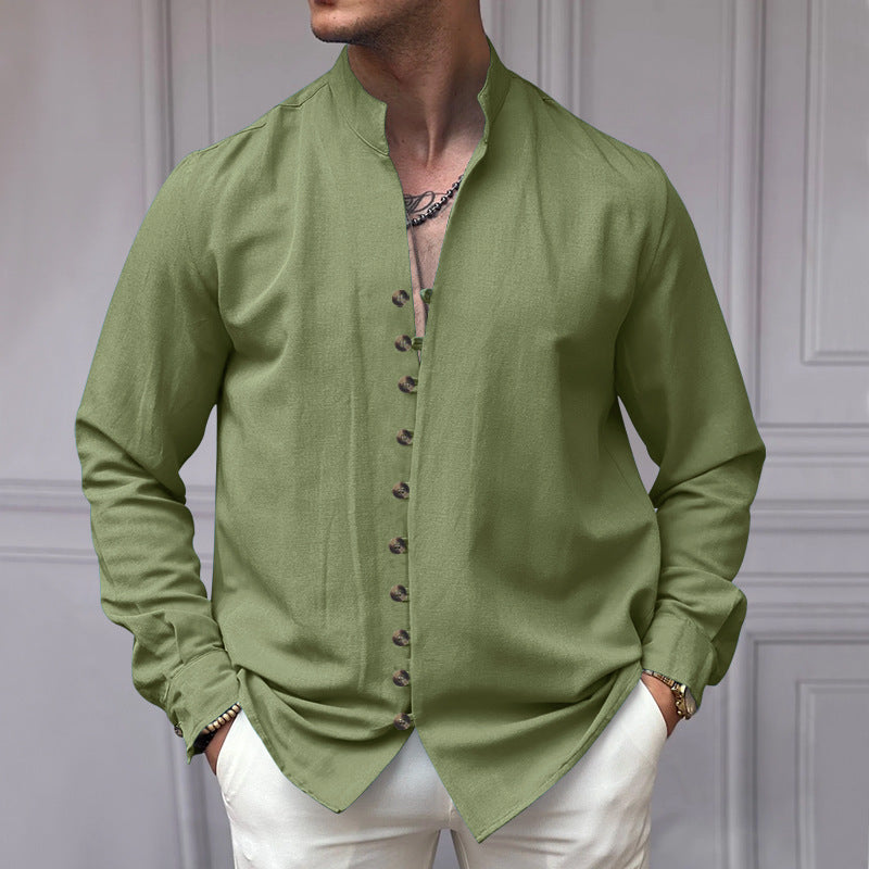 Men's Ethnic Linen Casual Loose Style Shirt