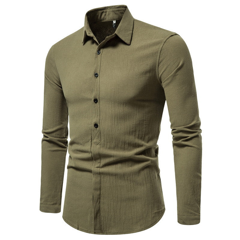 Business Solid Color Casual Shirt