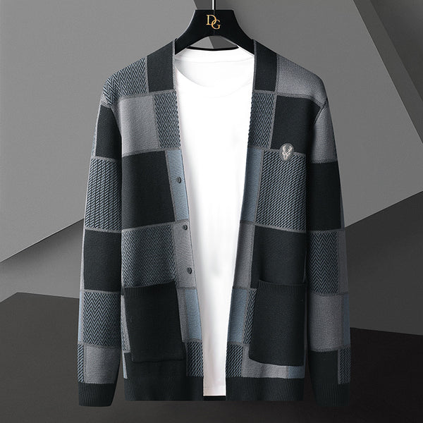 Men's Casual Coat Shawl Sweater