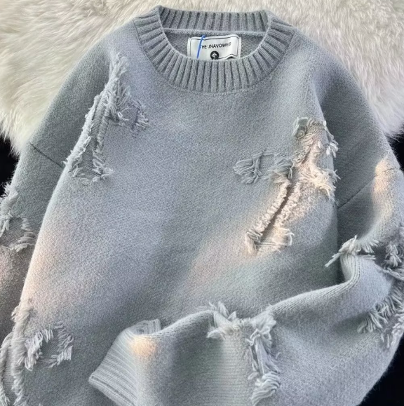 Tassel Thickened Knitting Bottoming Retro sweater
