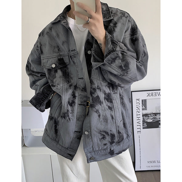 Tie-dyed Washed jacket for men