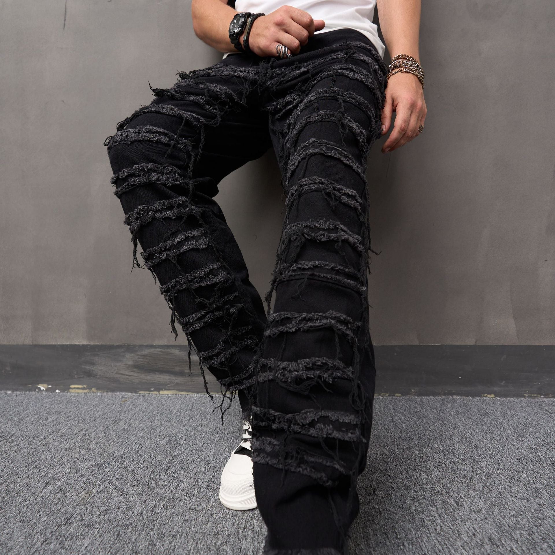 Loose Wide Leg Leisure Jeans for men