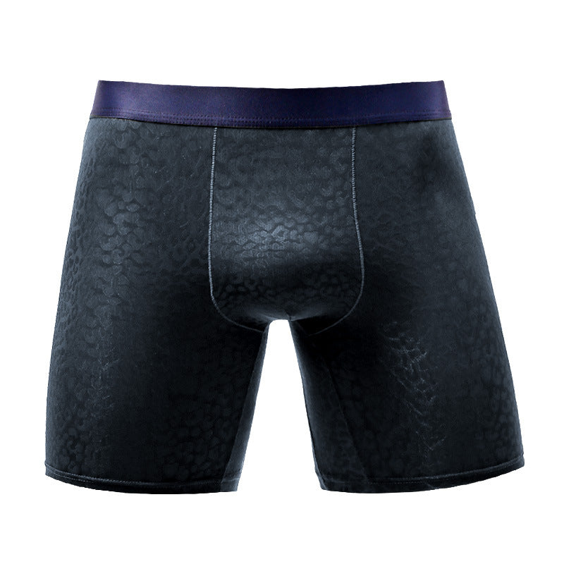 Breathable Ice Silk Anti-wear Leg Long Ultra-thin Boxer Shorts