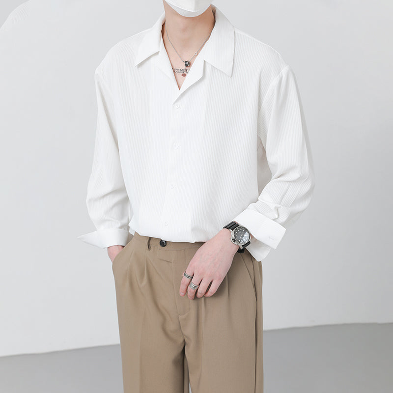 Loose Senior Drape Long-sleeved Shirt Male