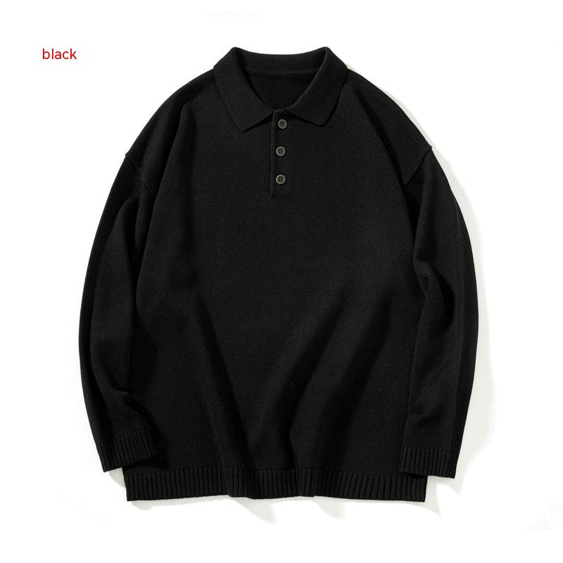 Japanese-style Retro Polo Collar Sweater