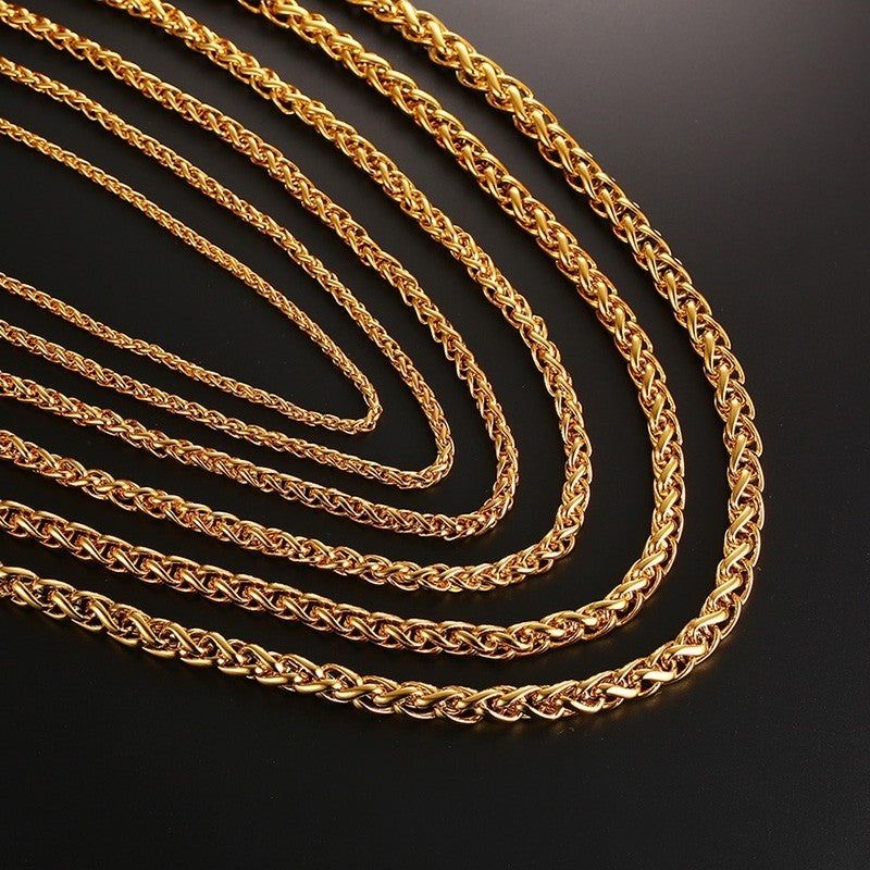 Hiphop Stainless Steel Necklace Curb Cuban Link Chain