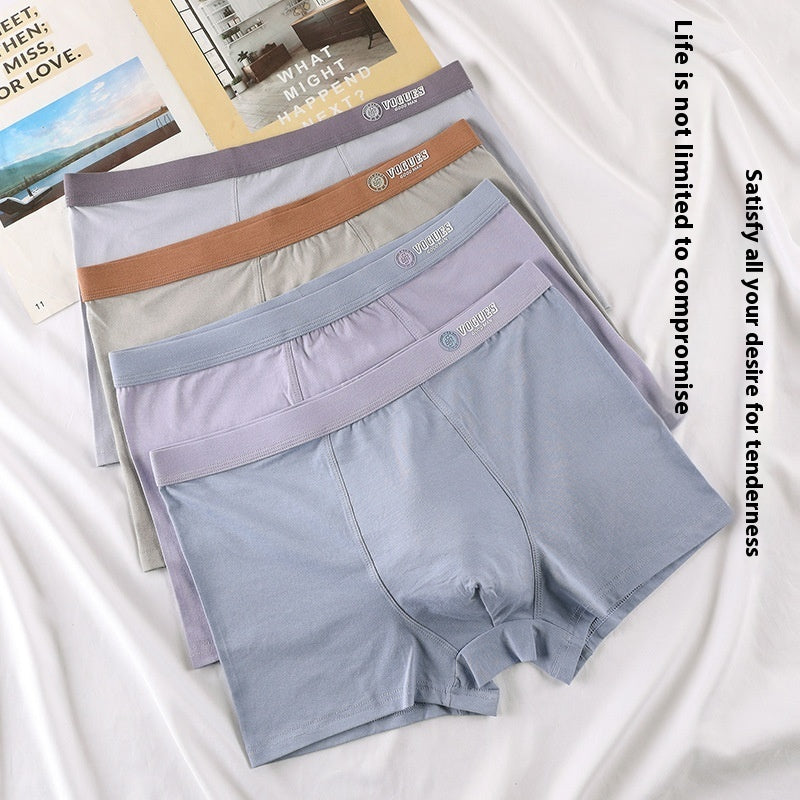 Men's Comfortable Mid-waist White boxers