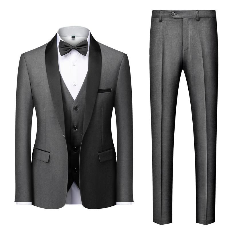 Stage Suit Host Performance Bridegroom Men three-piece Suit