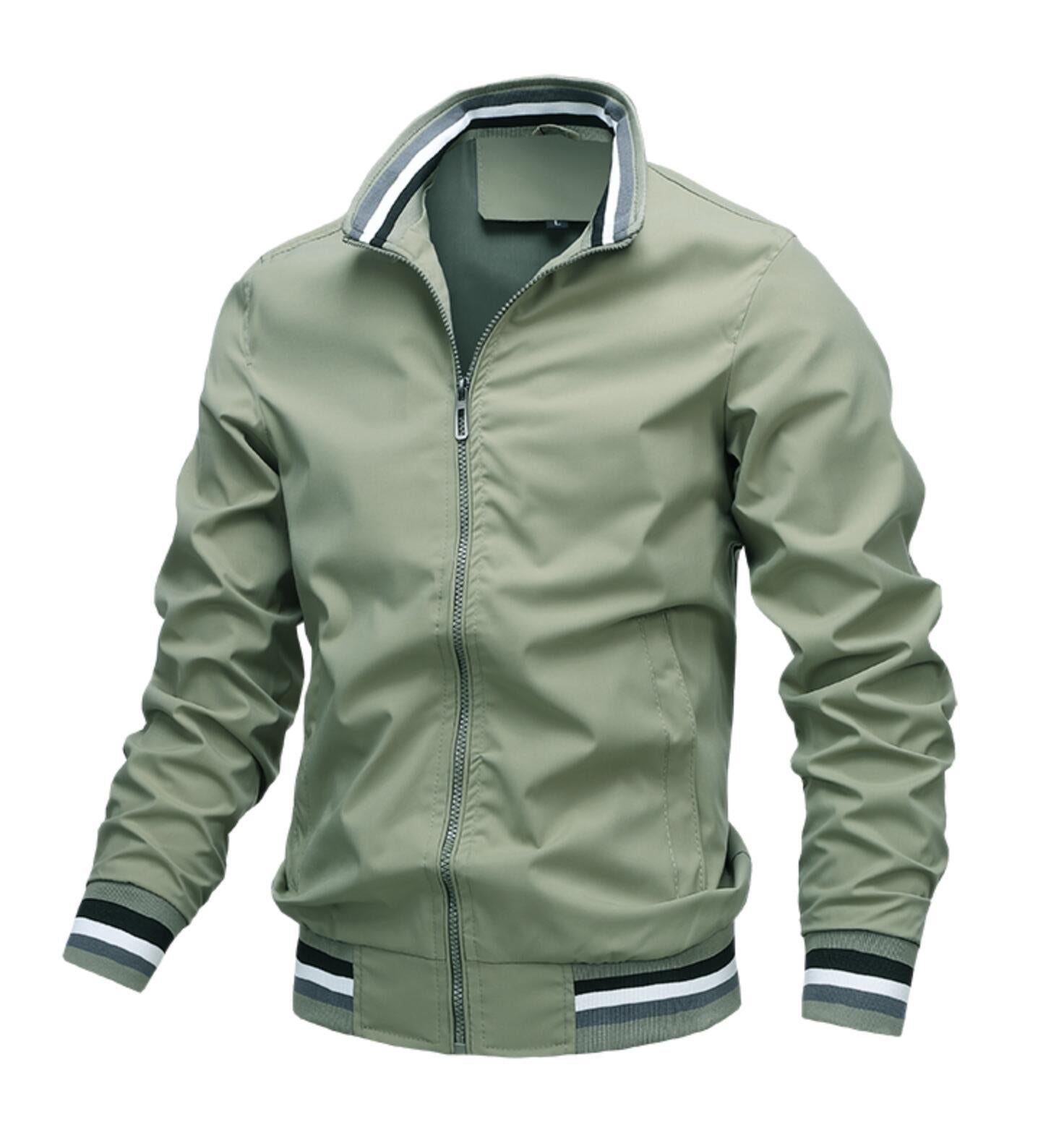 Spring and autumn sports solid color jacket