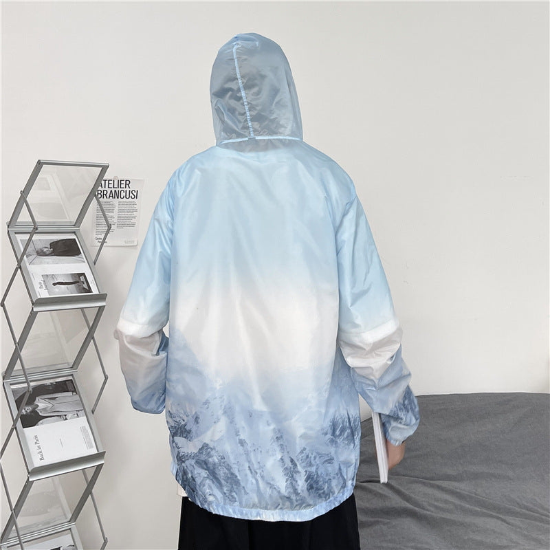 Men's Loose And Casual Gradient Color Sun Protection jacket