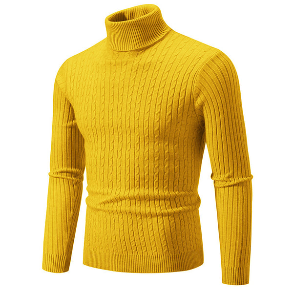 Pullover High Collar Casual Sweater Men