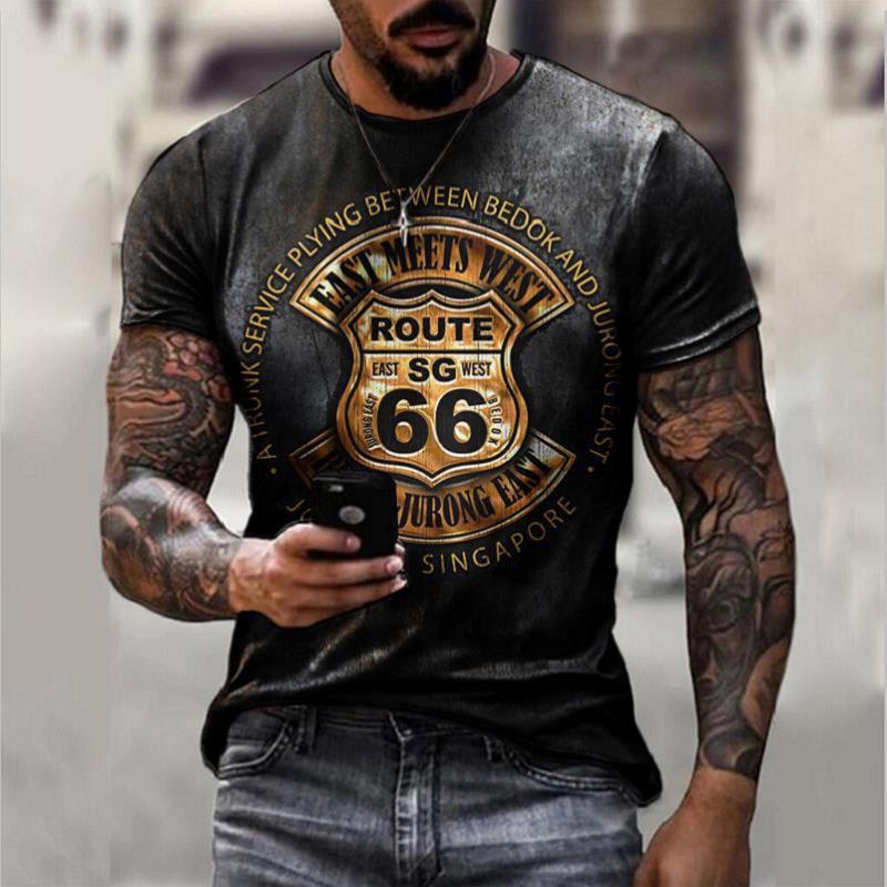 Retro Short Sleeve t-shirt Men