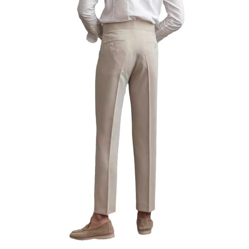 Buckle Straight Business Suit Pants