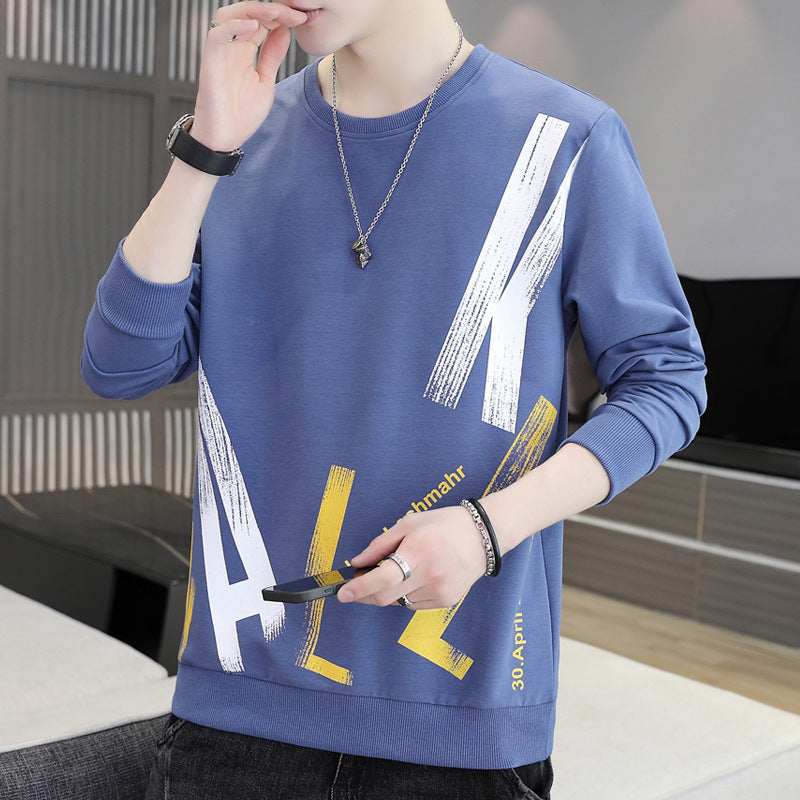 Men's Spring Round Neck Loose Handsome sweater