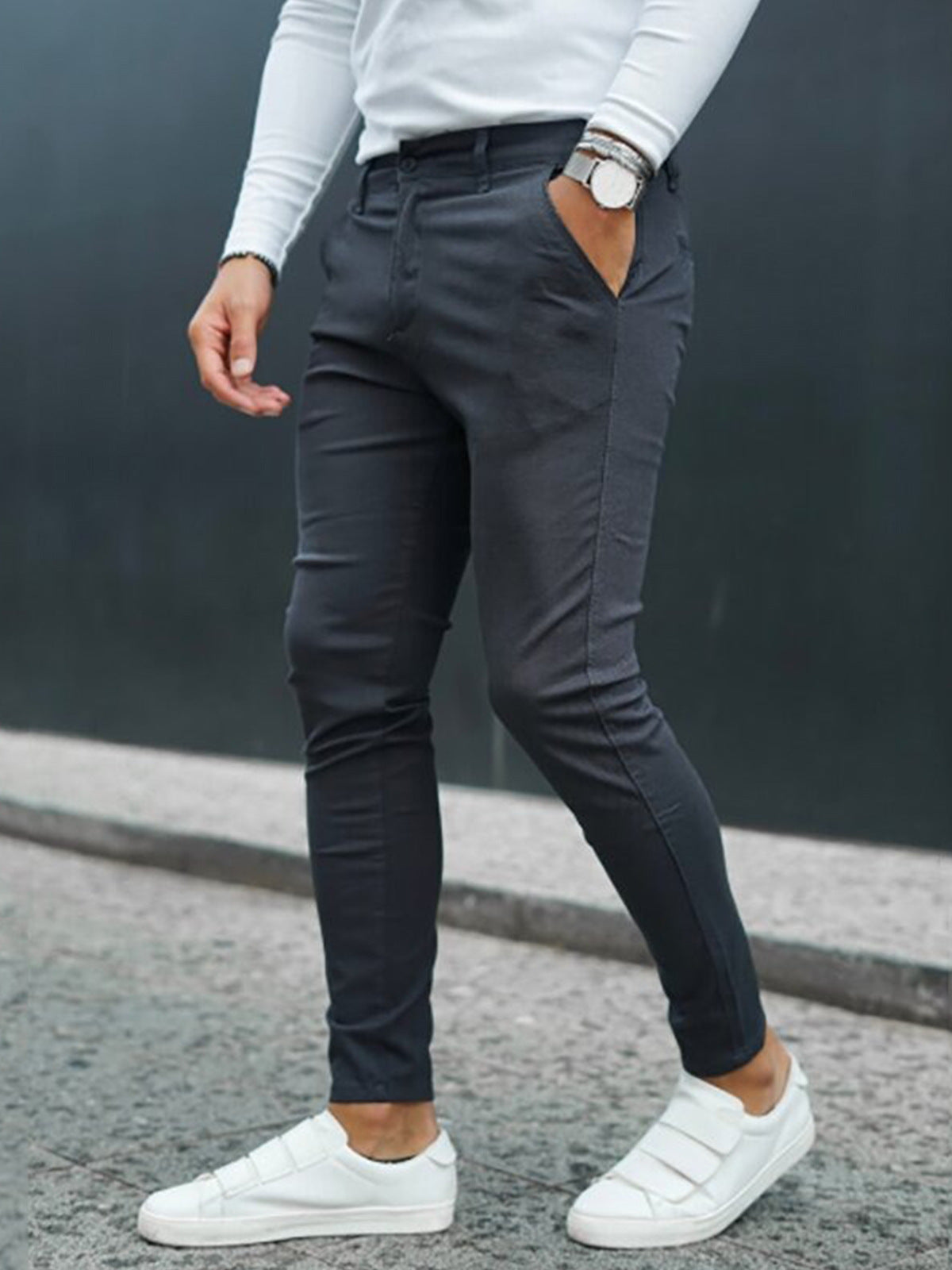 Men's Casual Striped Trousers