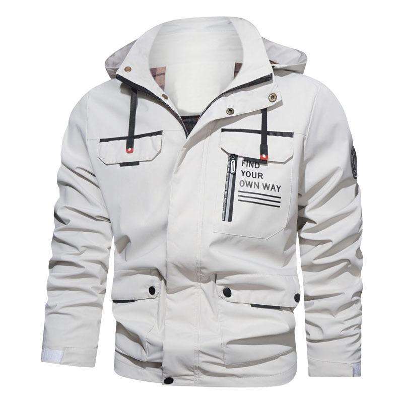 Men's Outdoor Casual Shell Sports Hooded Fleece Jacket