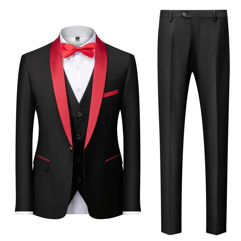 Stage Suit Host Performance Bridegroom Men three-piece Suit