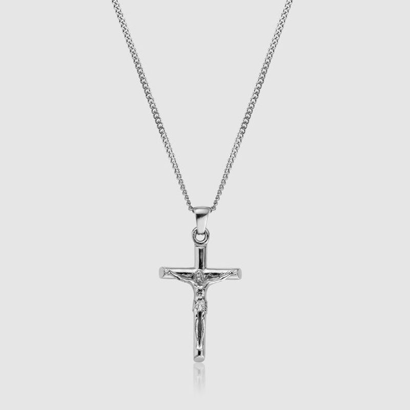 Stainless Steel Cross Pendant Punk Necklace