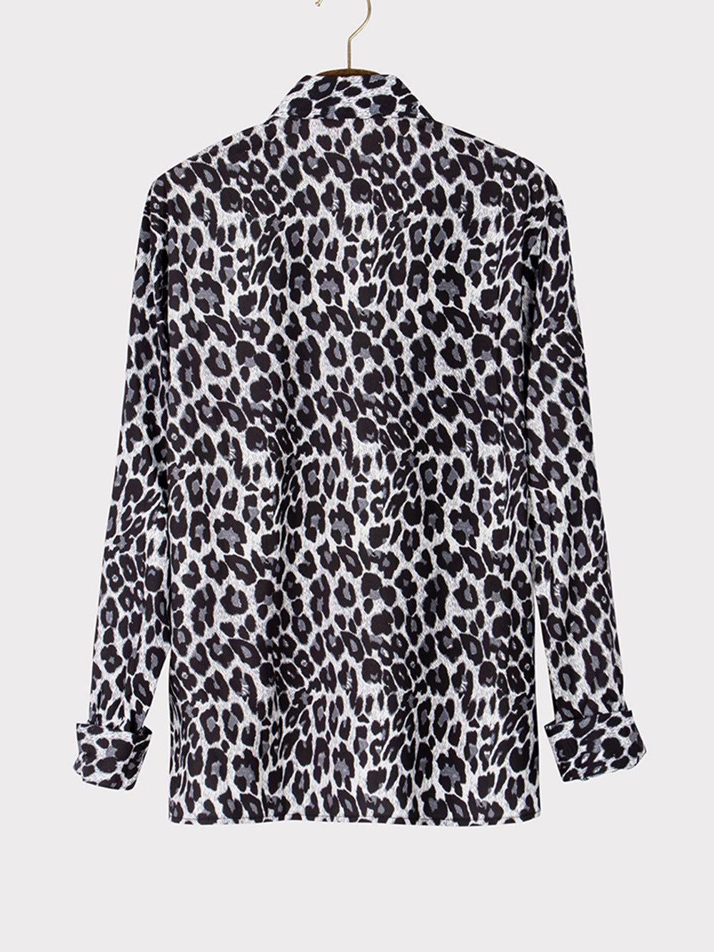 Men's Leopard Print Long Sleeve Shirt