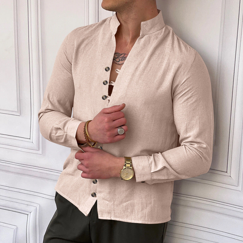 Men's Ethnic Linen Casual Loose Style Shirt