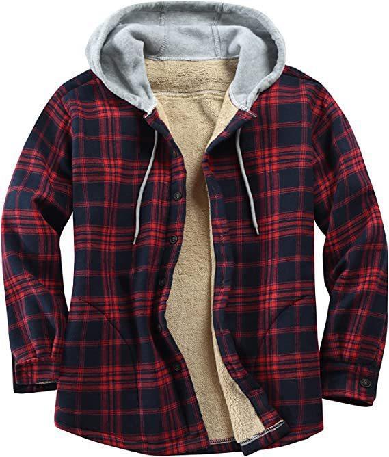 Men's Padded And Thickened Plaid Jacket