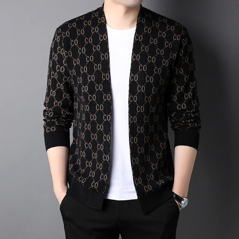 Autumn New Men's Knitted Cardigan Coat