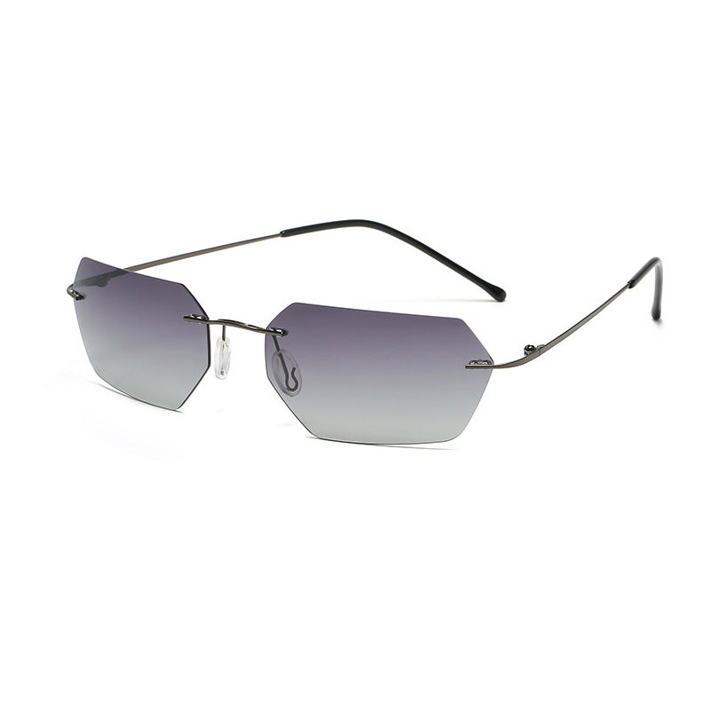 Frameless Polygon Polarized Sunglasses