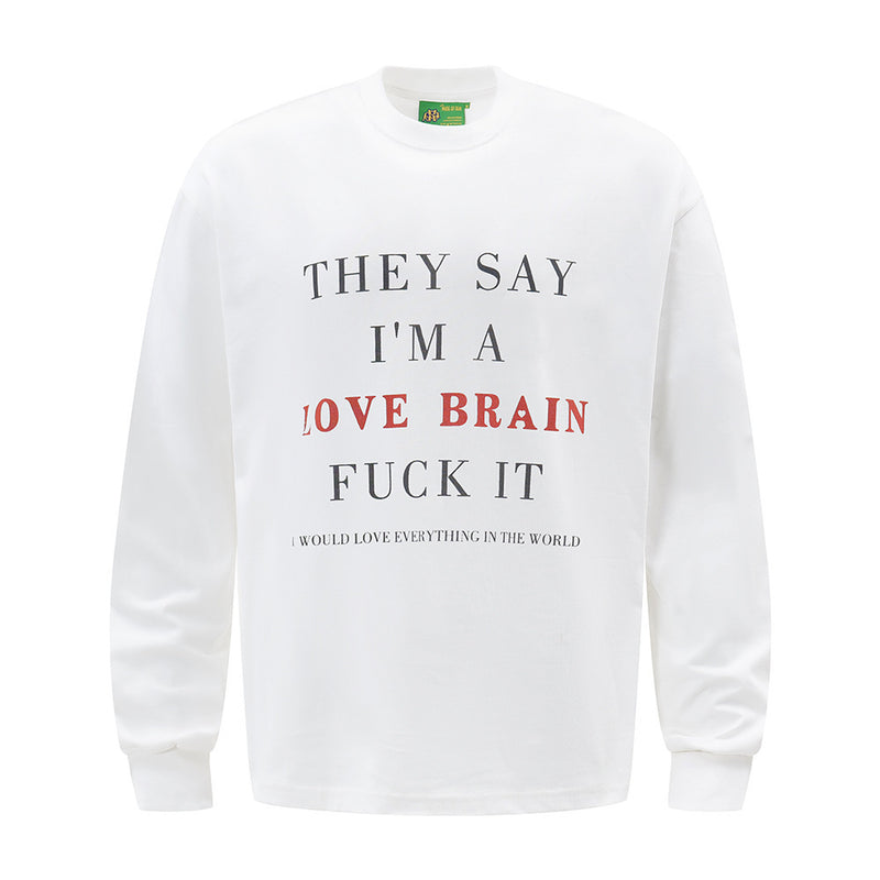 American Street Fashion Printed Letter Long Sleeve sweater