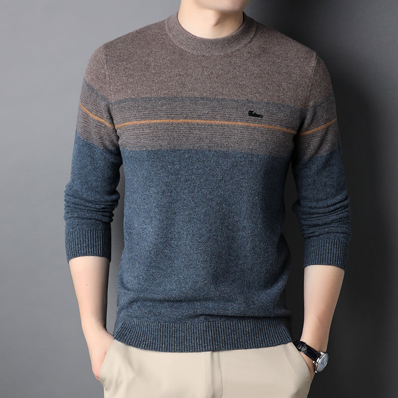 Men's Pure Wool Crewneck Knitted Sweater