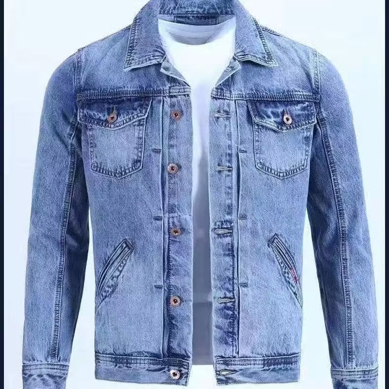 Slim fit denim jacket men