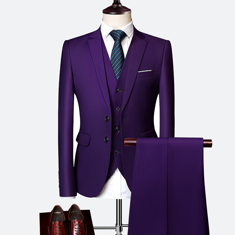 Men's professional three-piece business suit