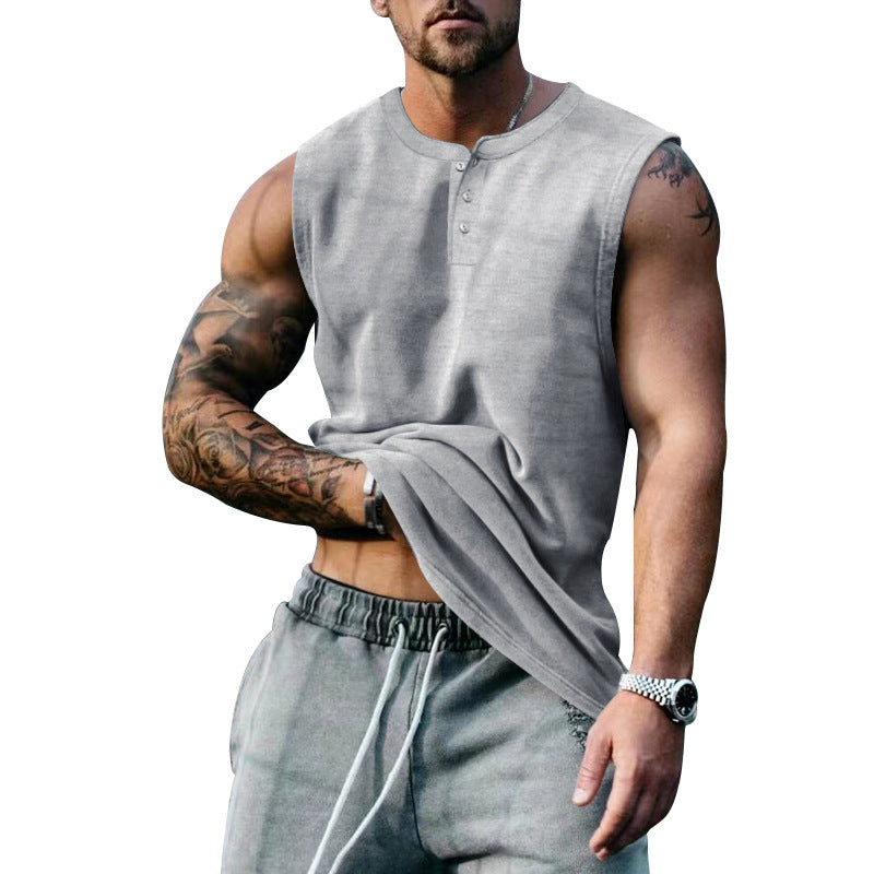 Camiseta deportiva sin mangas de verano para hombre, chaleco de baloncesto, Color sólido