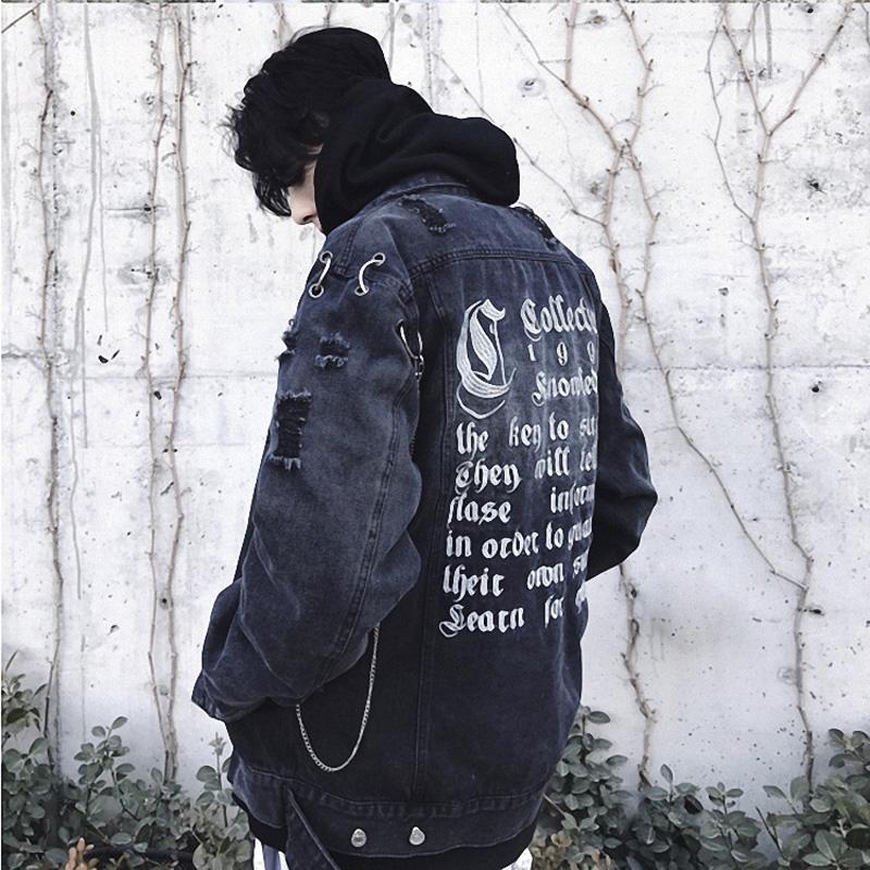 EMBROIDERY DENIM JACKET MEN