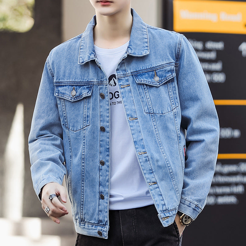 Casual Handsome Overalls denim Jacket Men