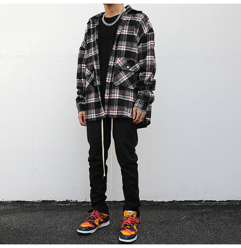 Plaid Woolen Jacket