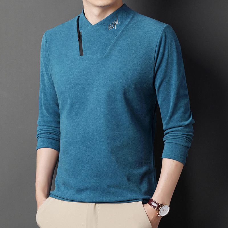 Double Sided Velvet Long Sleeved Sweater For Men