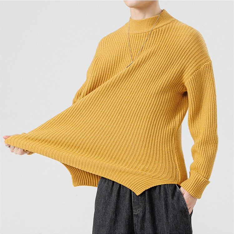 Half High Neck Sweater For Men