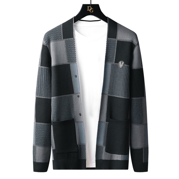 Men's Casual Coat Shawl Sweater