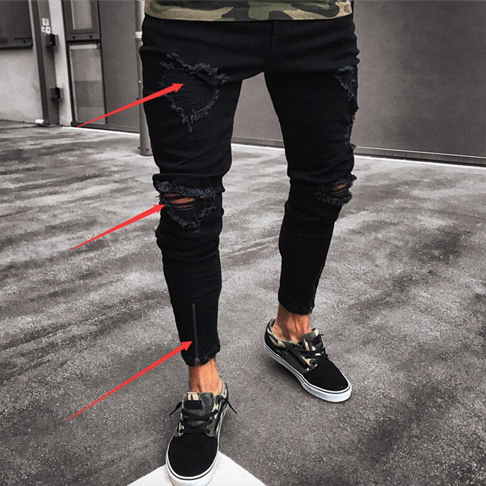 black distressed jeans for men