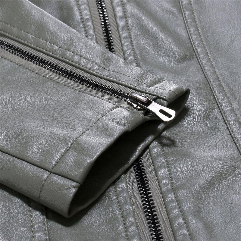 Men's Casual Slim-fit Leather jacket