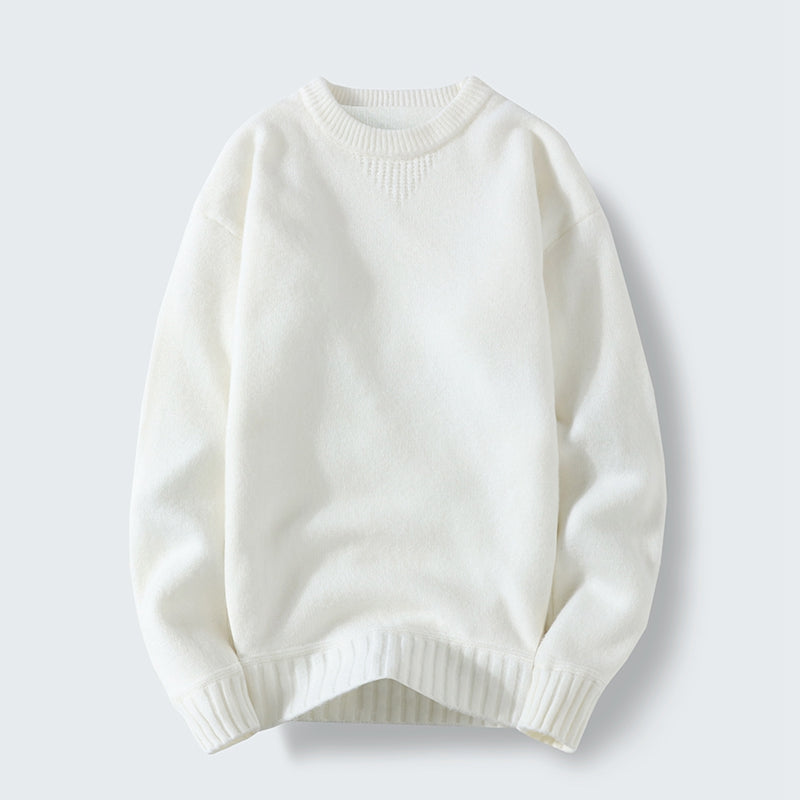 Knit Sweater With Round Neckline Inside