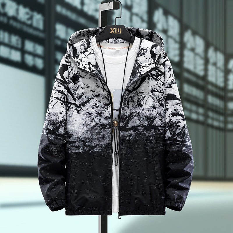 Spring And Autumn Thin Hooded Casual Clothes Handsome Student Jacket