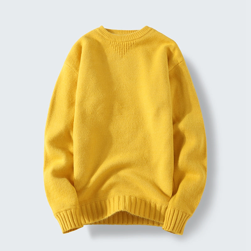 Knit Sweater With Round Neckline Inside