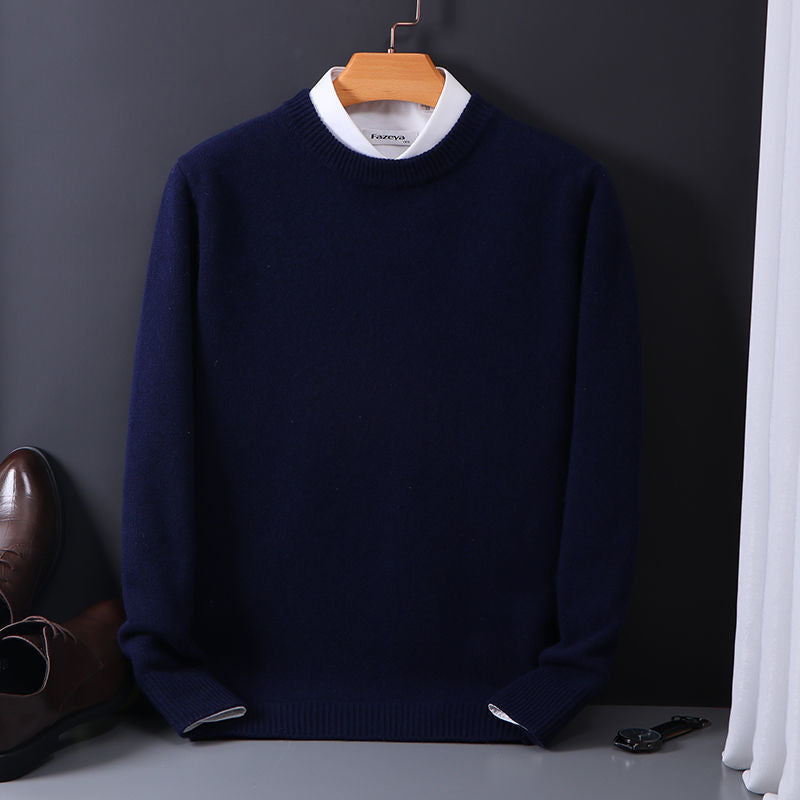 Loose Oversized Knit Bottoming Round Neck Sweater Men