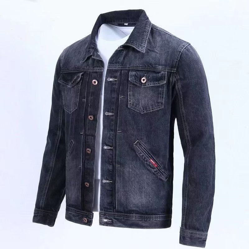 Slim fit denim jacket men