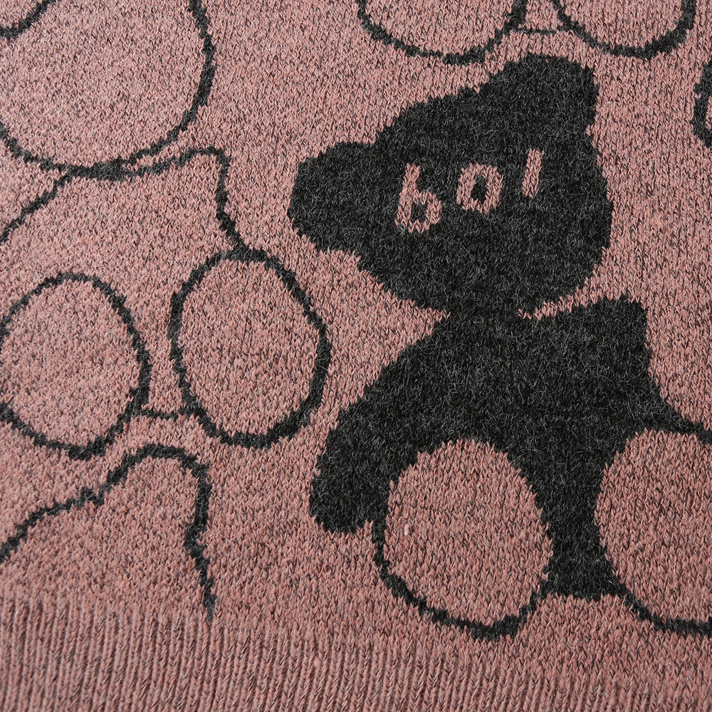 Maglione lavorato a maglia jacquard Bear, maglione casual alla moda da uomo