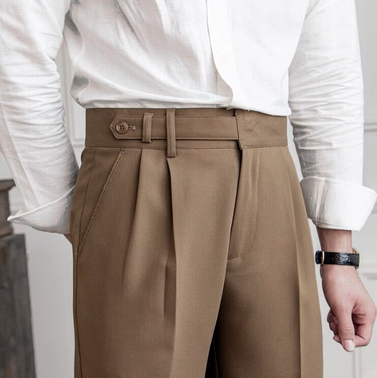 Buckle Straight Business Suit Pants